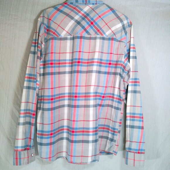 Red Camel Vintage 90's Pearl Snap Multicolor Long Sleeve Shirt Western - Picture 2 of 10